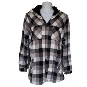 Eddie Bauer Plaid Hooded Jacket Size L